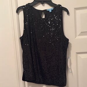Draper James Black Sequin Sleeveless Top - Women